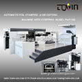 Automatic die cutting and foil stamping machine with stripping